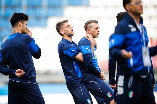 Bläddra bland fler bilder av Fotboll, U21-EM, Italien, Träning & Presskonferens
