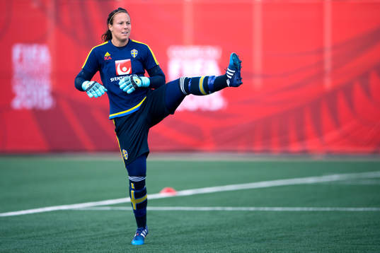 Sveriges målvakt Carola Söberg
