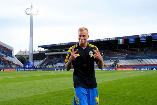 Sveriges John Guidetti jublar