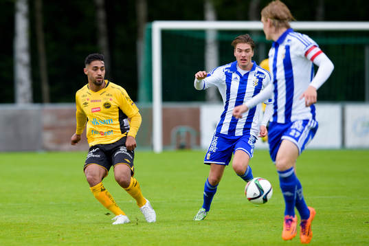 Elfsborgs Arjan Mostafa och IFK Göteborgs Adnan Saltagic