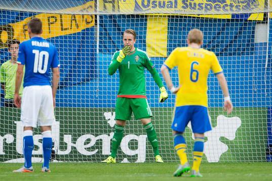 Sveriges målvakt Patrik Carlgren