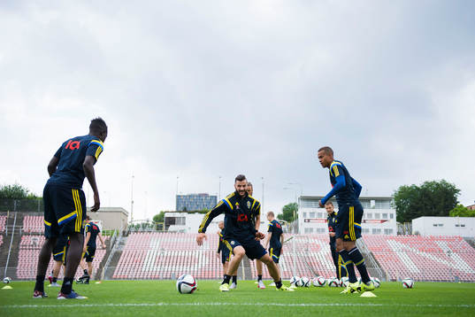 Sveriges Pa Konate, Mikael Ishak och Robin Quaison