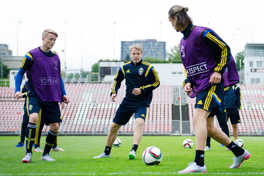 Sveriges Sam Larsson, Oscar Lewicki och Kristoffer Olsson