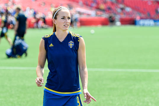 Sveriges Kosovare Asllani före åttondelsfinalen i VM