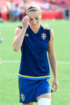 Sveriges Kosovare Asllani före åttondelsfinalen i VM