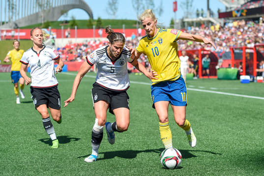 Tysklands Annike Krahn och Sveriges Sofia Jakobsson