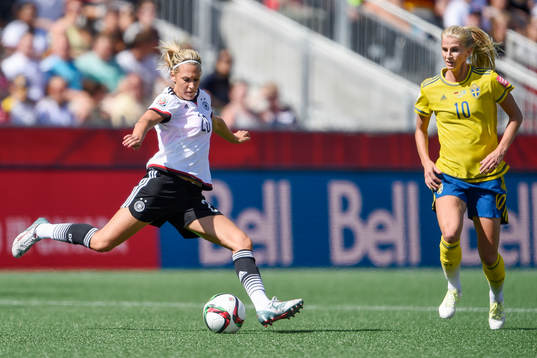 Tysklands Lena Goessling och Sveriges Sofia Jakobsson