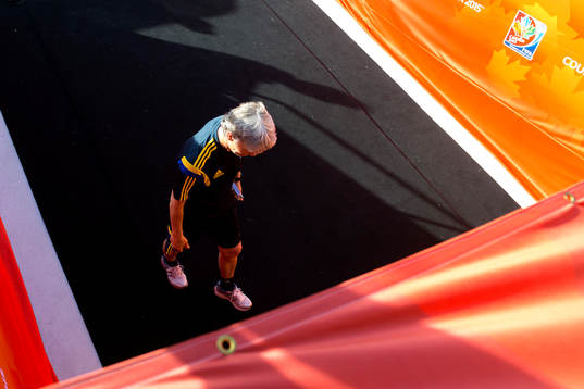 Sveriges förbundskapten Pia Sundhage lämnar planen