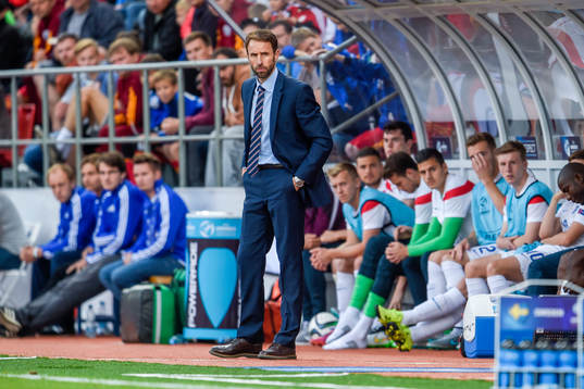 Englands förbundskapten Gareth Southgate deppar