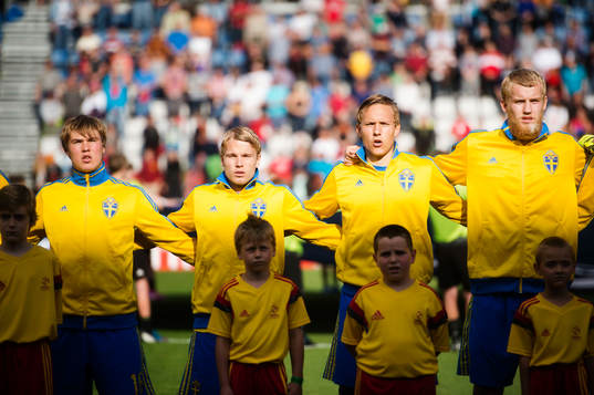 Sveriges Simon Tibbling, Oscar Lewicki, Ludwig Augustinsson