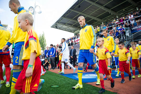 Sveriges Filip Helander, Ludwig Augustinsson och Oscar