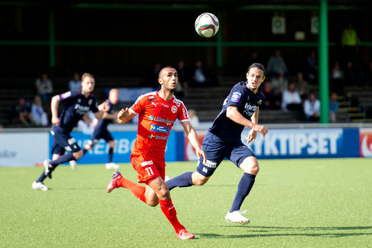 under fotbollsmatchen i Superettan mellan Utsikten och