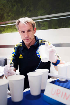 Sveriges fysiolog Thomas Lindholm analyserar spelarnas