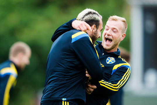 Bläddra bland fler bilder av Fotboll, U21-EM, Sverige, Träning & Presskonferens