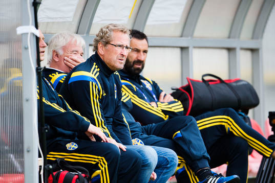 Sveriges förbundskapten Erik Hamrén, Reine Almqvist och