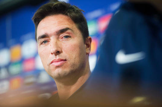 Portugals förbundskapten Rui Jorge deltar i en