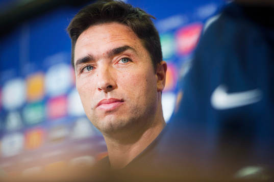 Portugals förbundskapten Rui Jorge deltar i en