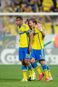 Sveriges Robin Quaison, Ludwig Augustinsson jublar