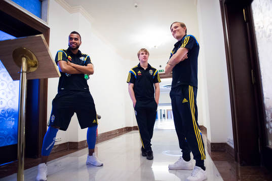 Sveriges Isaac Kiese Thelin, Simon Tibbling och Ludwig