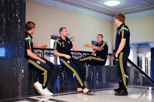 Sveriges Ludwig Augustinsson, Simon Gustafson, Victor