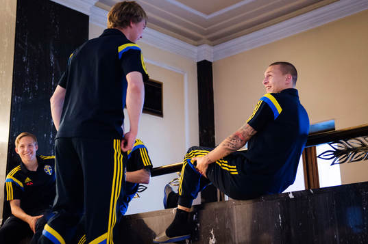 Sveriges Ludwig Augustinsson, Simon Gustafson, Victor