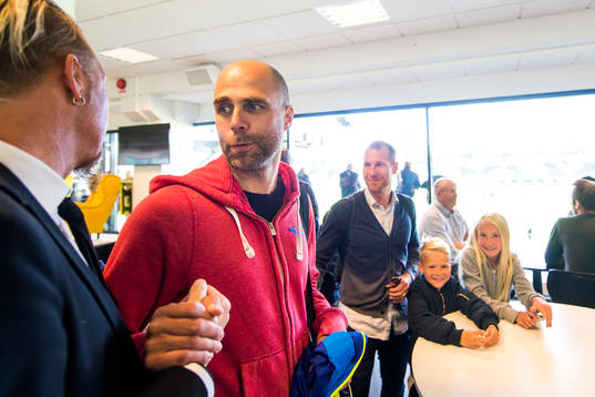 Gamla Häcken-spelarna Teddy Lucic och Jonas Henriksson