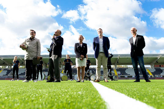Konfrencier Joakim Geigert, Higabs VD Göran Sylvesten,