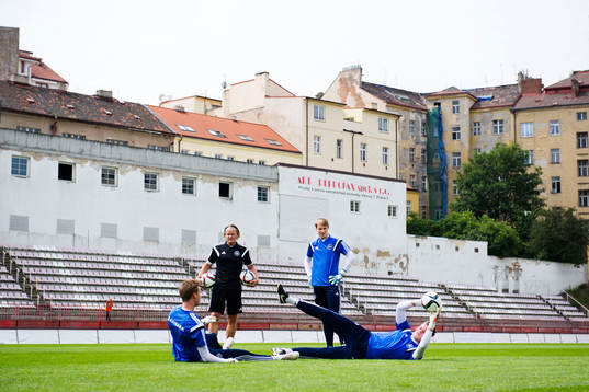 Danmarks målvakter Jakob Busk, Frederik Rönnow och David