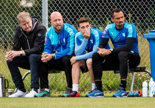 Malmös tränare Åge Hareide, assisterande tränare Olof