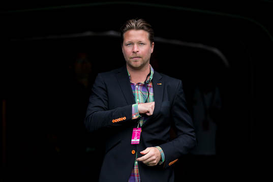 GAIS sportchef Jonas Lundén innan fotbollsmatchen i