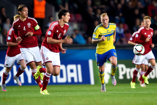 Danmarks Andreas Bodtker Christensen och Sveriges John