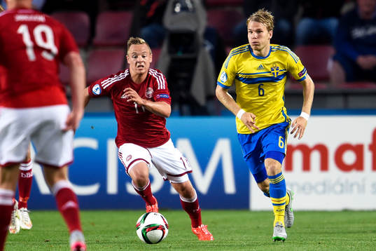 Danmarks Uffe Bech och Sveriges Oscar Lewicki