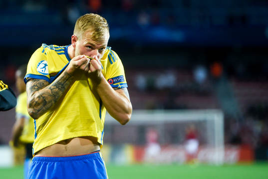 Sveriges John Guidetti jublar