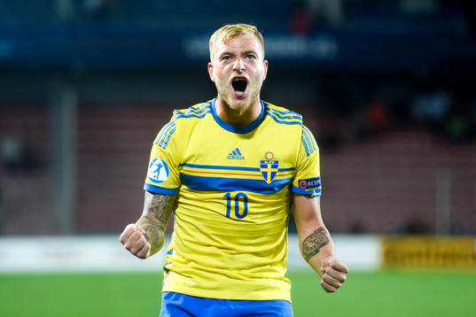 Sveriges John Guidetti jublar