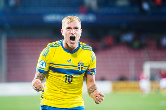 Bläddra bland fler bilder av Fotboll, U21-EM, Semifinal, Danmark - Sverige
