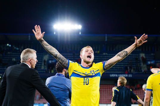 Sveriges John Guidetti jublar