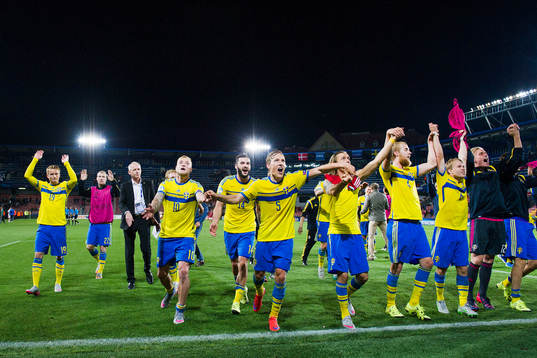 Sveriges John Guidetti, Mikael Ishak, Ludwig Augustinsson,