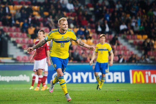 Sveriges John Guidetti jublar