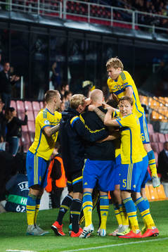 Sveriges Alexander Milosevic, Oscar Lewicki och Ludwig