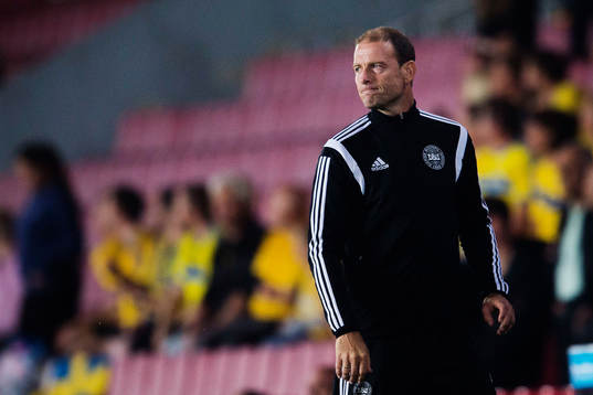 Danmarks förbundskapten Jess Thorup fotbollsmatchen i