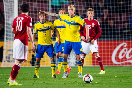 Sveriges John Guidetti och Simon Tibbling