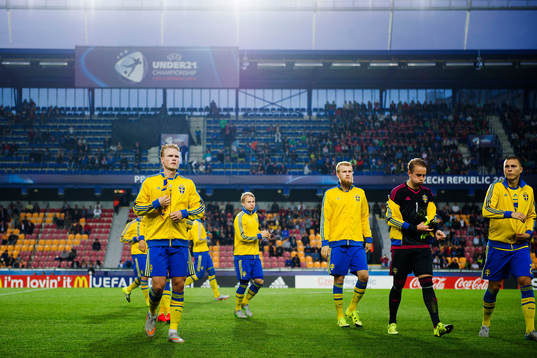 Sveriges Oscar Hiljemark, Oscar Lewicki, Filip Helander och