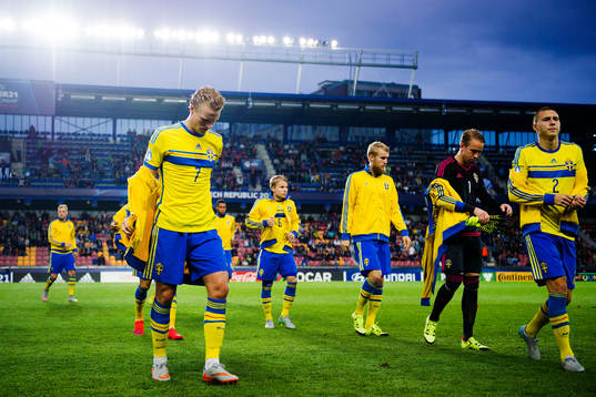 Sveriges Oscar Hiljemark, Oscar Lewicki, Filip Helander,