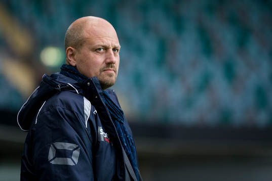 Kristianstads sportchef Anders Swahn innan fotbollsmatchen
