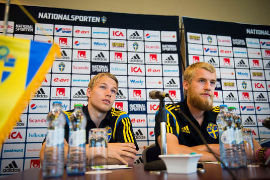 Sveriges Oscar Lewicki och Filip Helander