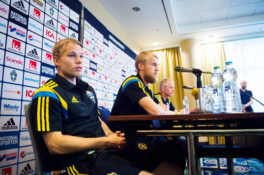 Sveriges Oscar Lewicki och Filip Helander