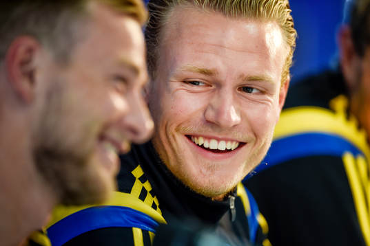 Sveriges John Guidetti och Oscar Hiljemark
