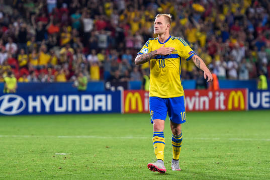 Sveriges John Guidetti jublar