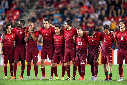 Portugals spelare deppar