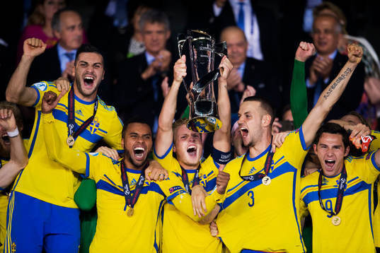 Sveriges Mikael Ishak, Isaac Kiese Thelin, Oscar Hiljemark,